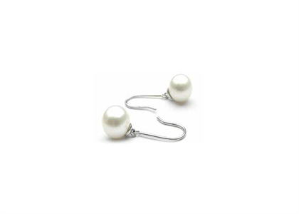 Rhodium Plated | Pearl Earrings